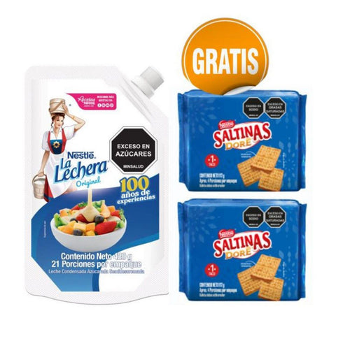 lechera 420g + saltinas dore